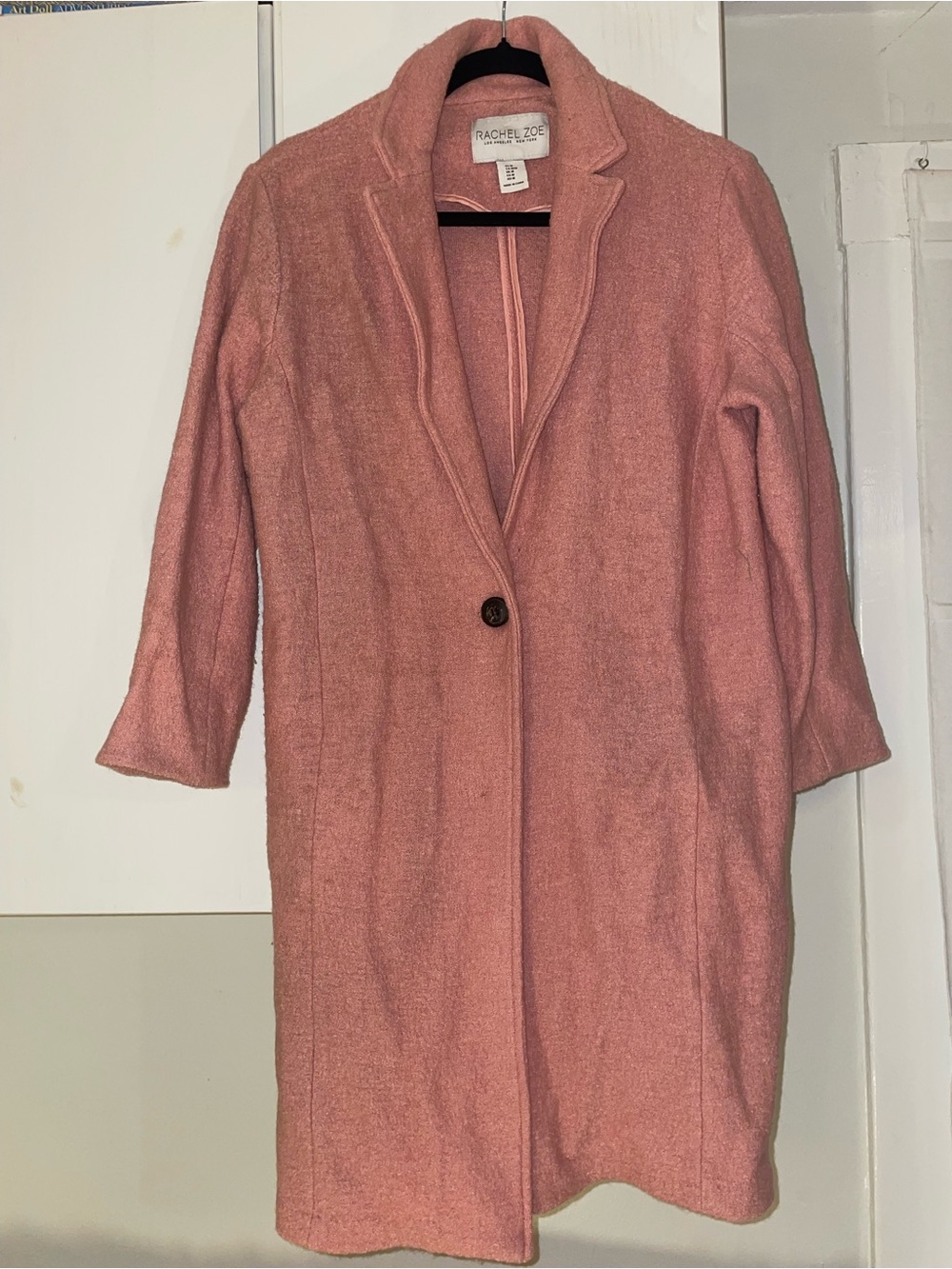 Rachel Zoe Pink Wool Pea Coat petite medium